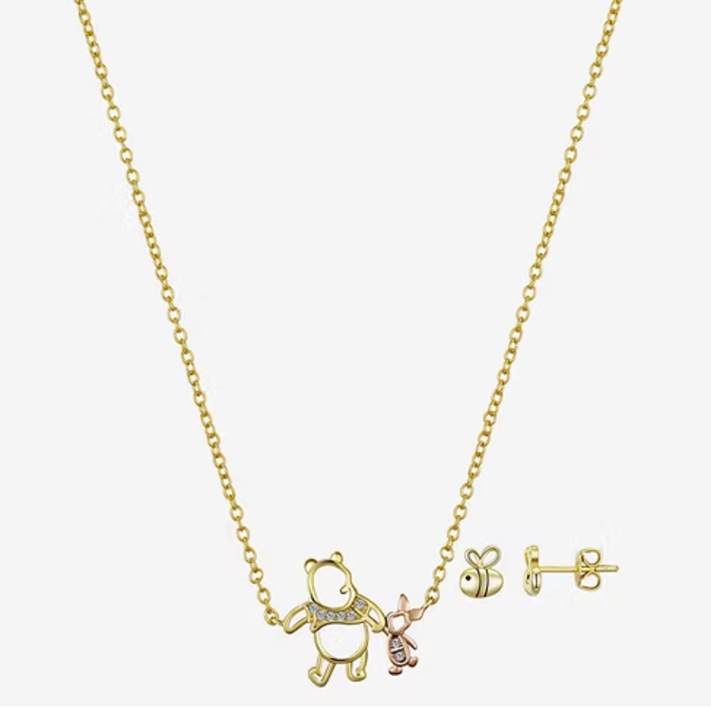 Disney Classics Jewelry | Winnie the Pooh and Piglet | Necklace and Pendant Set